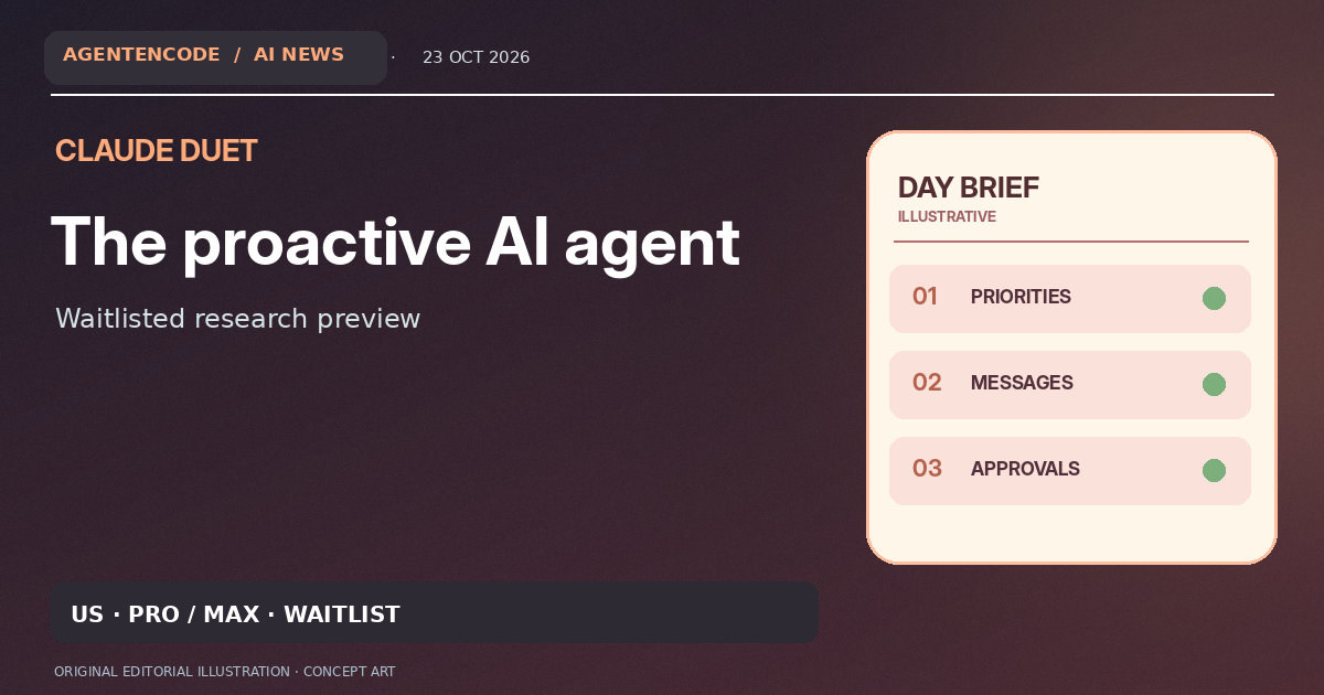 Claude Duet preview: A proactive AI agent, but not for everyone – original editorial concept illustration