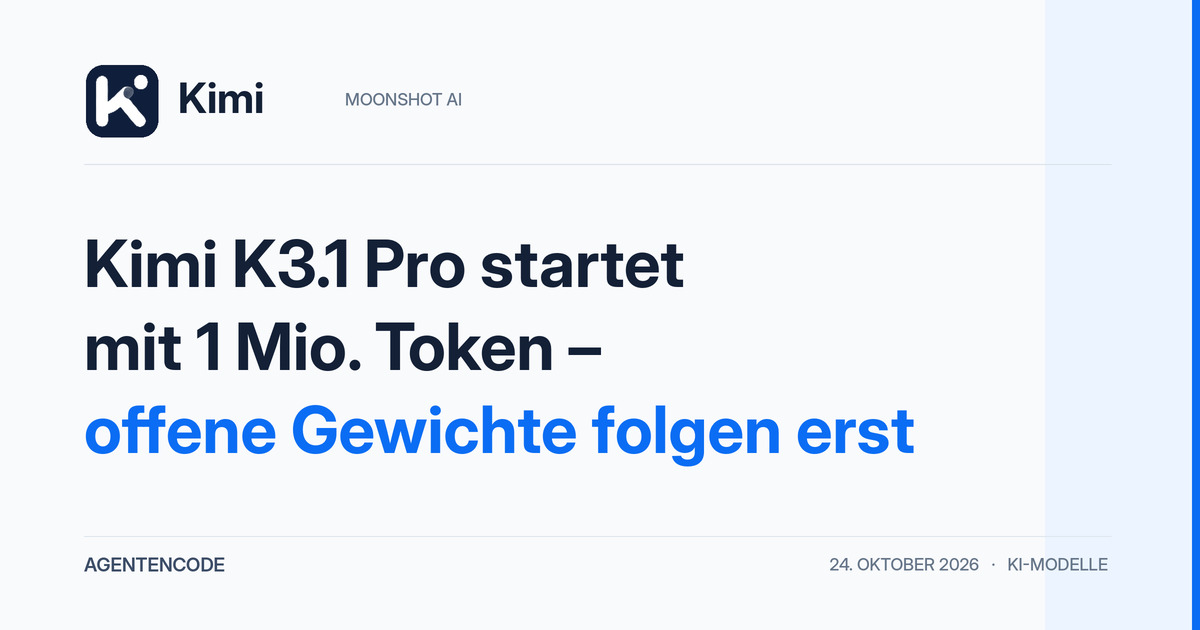 Artikelcover mit Kimi-Logo und der Überschrift zu Kimi K3.1 Pro