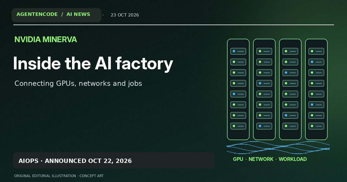 NVIDIA Minerva: An AI operator for the entire GPU factory – original editorial concept illustration