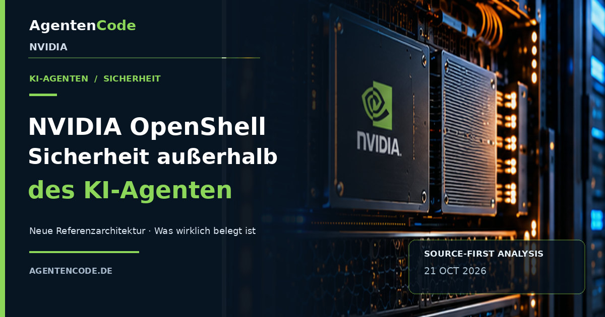 NVIDIA OpenShell: Sicherheitsgrenzen für autonome KI-Agenten — KI-gestaltetes redaktionelles Titelbild