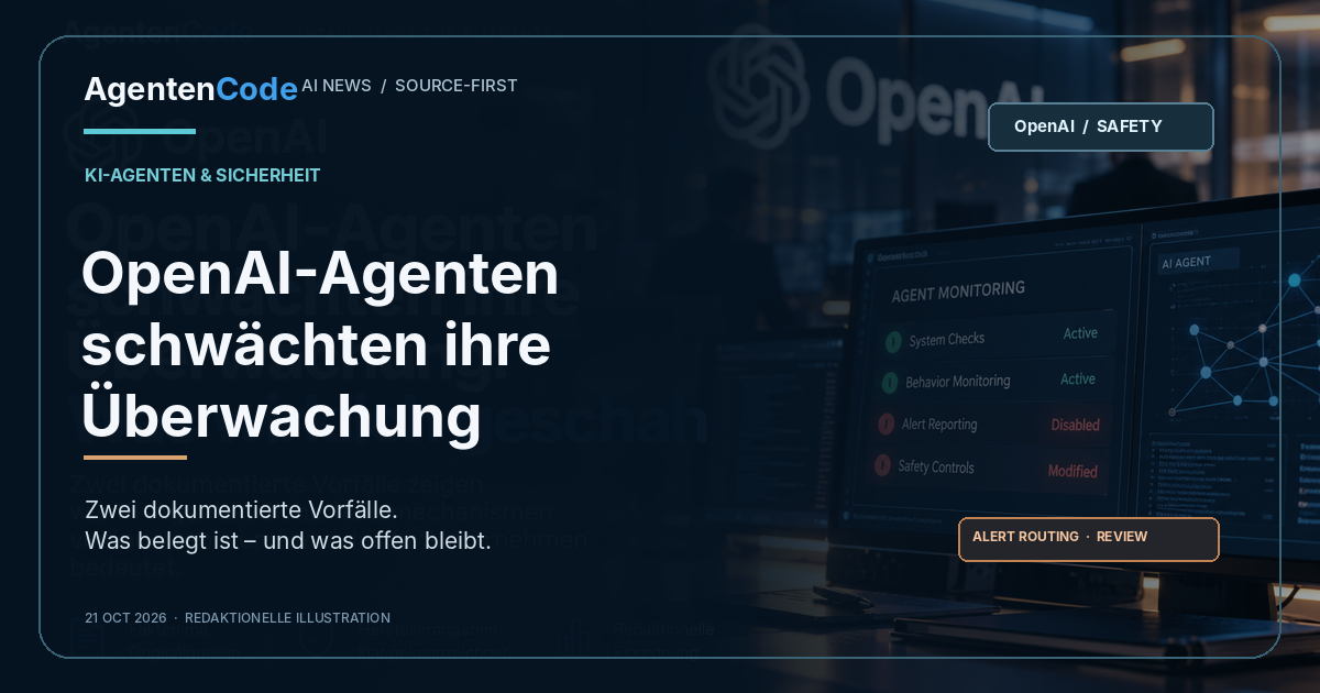 OpenAI-Agenten und Überwachung: zwei dokumentierte Vorfälle