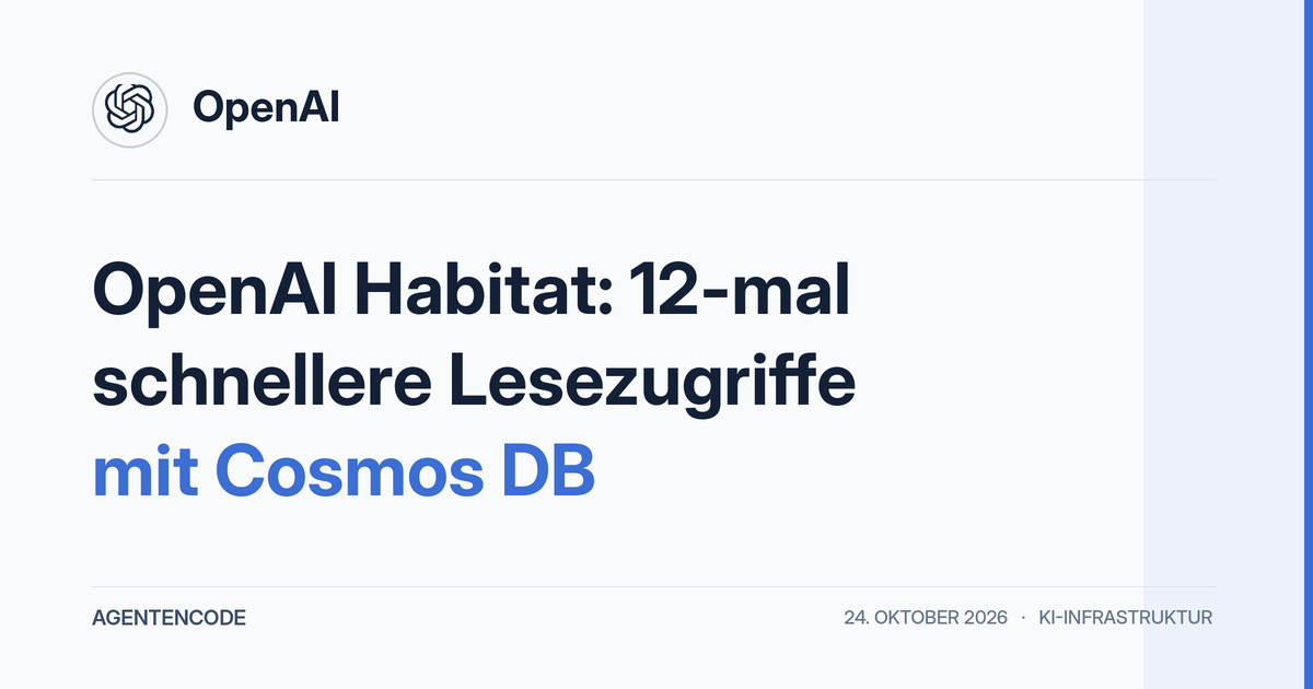 Artikelcover mit OpenAI-Logo und Überschrift zu Habitat und Speicherzugriffen