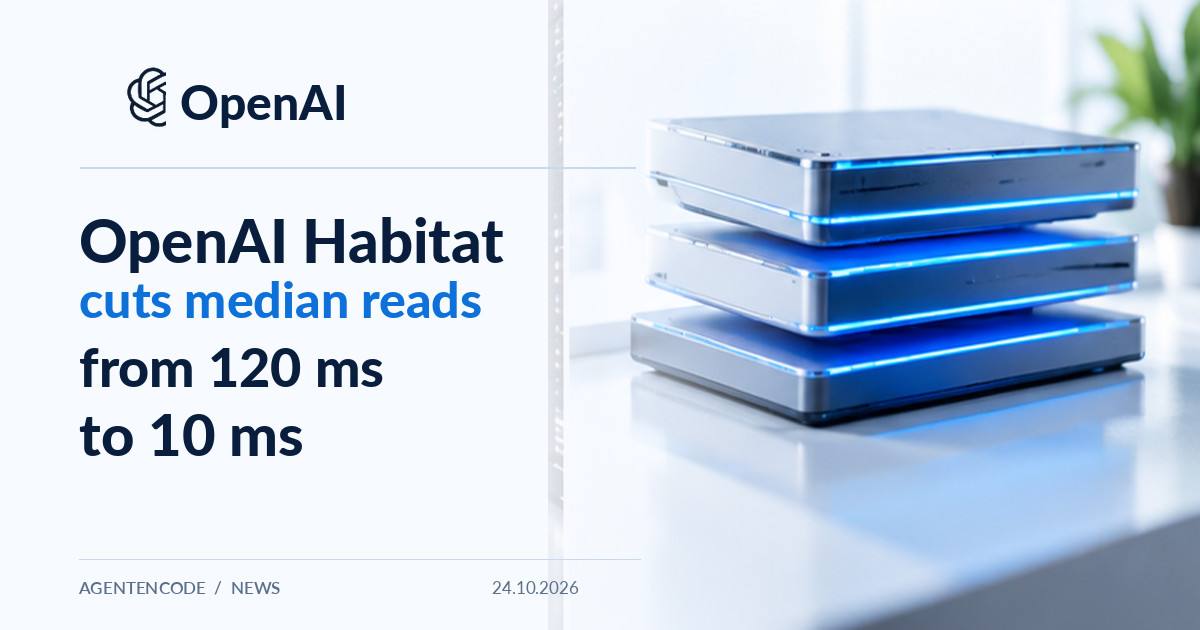 OpenAI Habitat cuts median storage reads from 120 ms to 10 ms